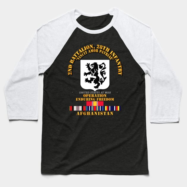 2nd Bn, 28th Infantry - OEF - Afghanistan w SVC Baseball T-Shirt by twix123844